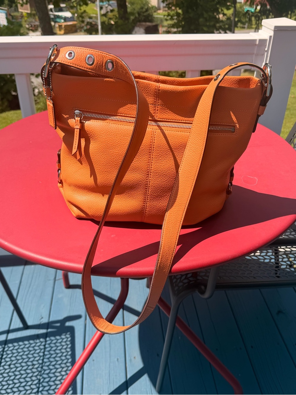 COACH Y2K Leather Crossbody/Shoulder Bag with SILVER hardware